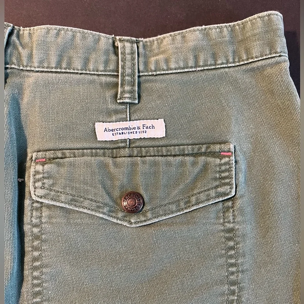 Abercrombie & Fitch Shorts Green 100% Cotton Size 0 - Picture 5 of 8
